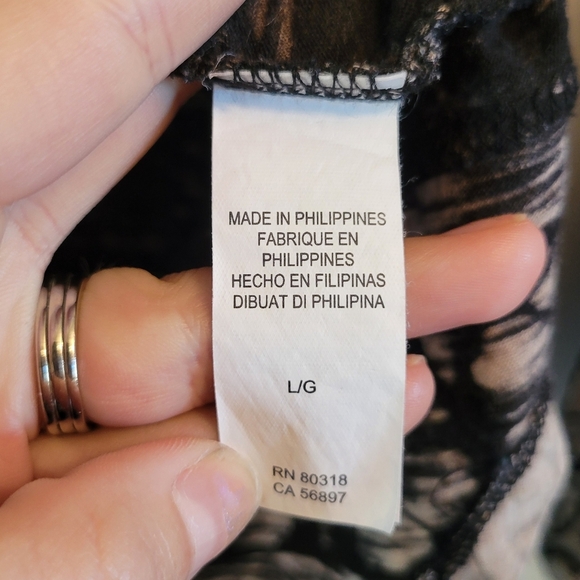 Lucky Brand Black Cream Long Sleeve Shirt - Picture 5 of 7